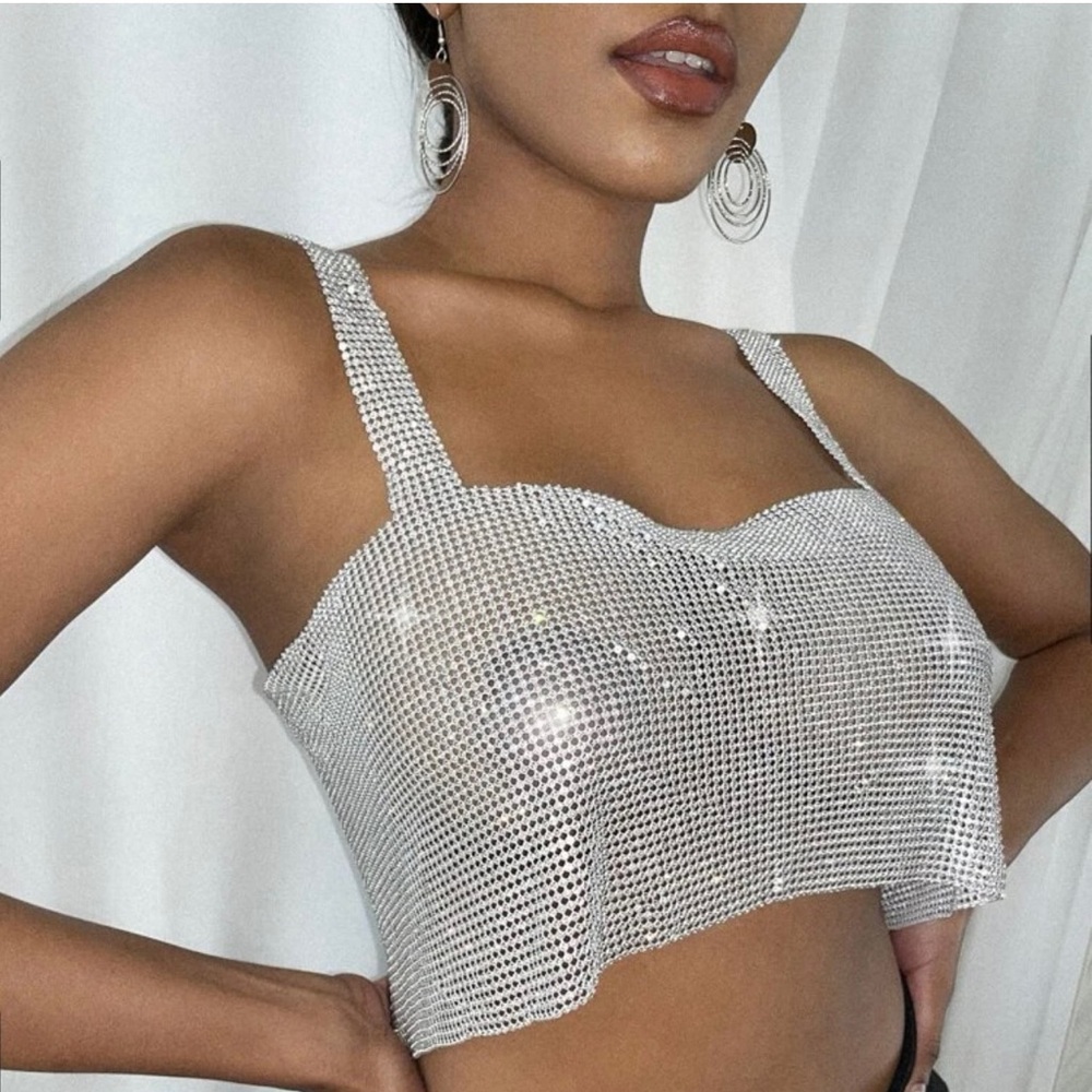 **Gold** rhinestone top